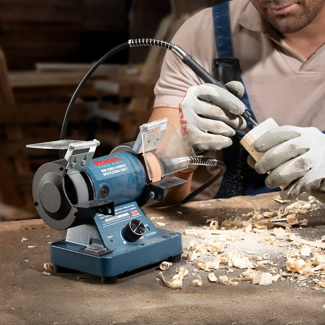 Mini Bench Grinder With Flexible Shaft 120W-75mm