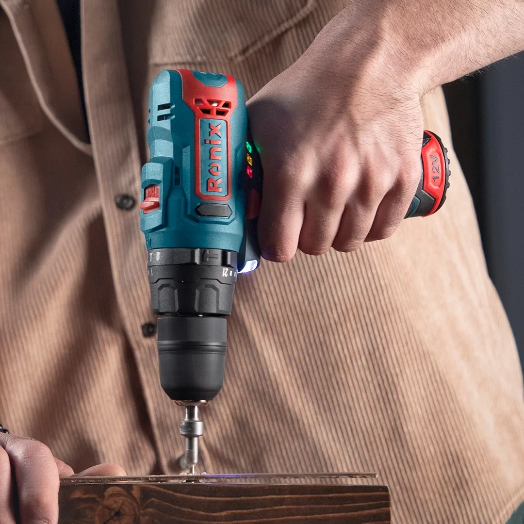 12V Cordless Impact Drill Driver Kit 10mm-28N.m