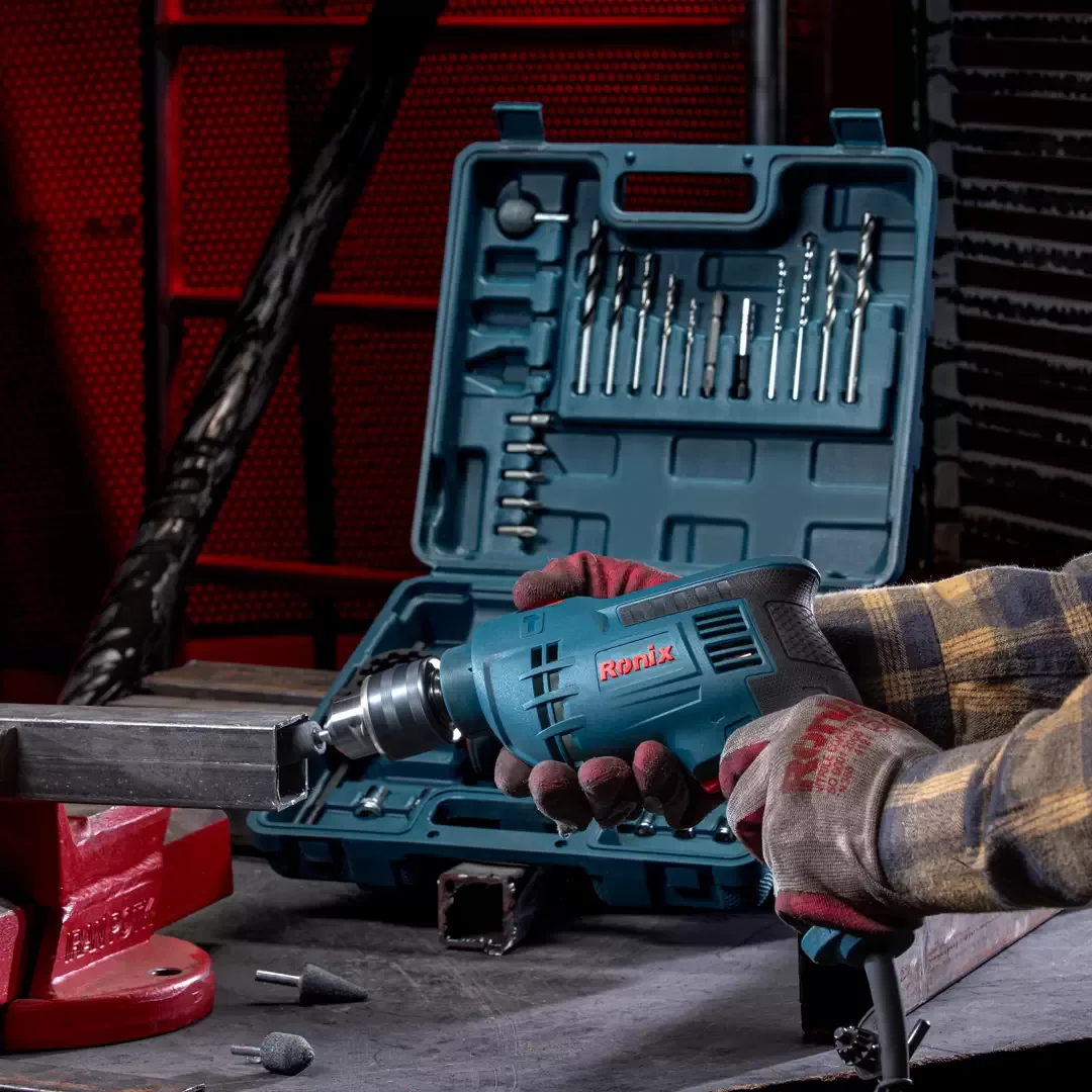 34Pcs Impact Drill Kit-750W-13mm