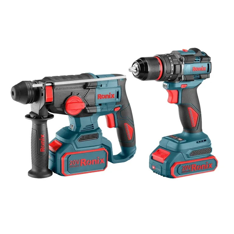 20V Cordless 2Pcs Combo Kit (Impact Drill and Rotary Hammer)