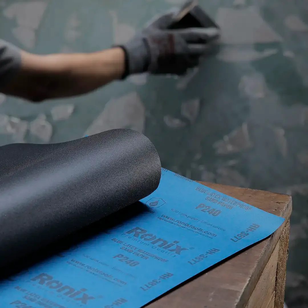 Blue Latex Waterproof Sand Paper P240