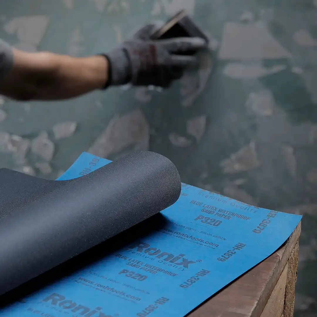 Blue Latex Waterproof Sand Paper P320