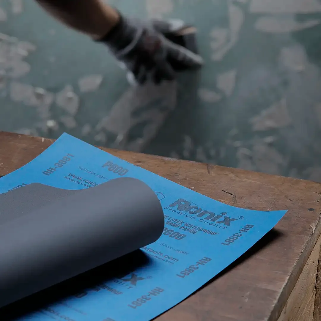 Blue Latex Waterproof Sand Paper P600