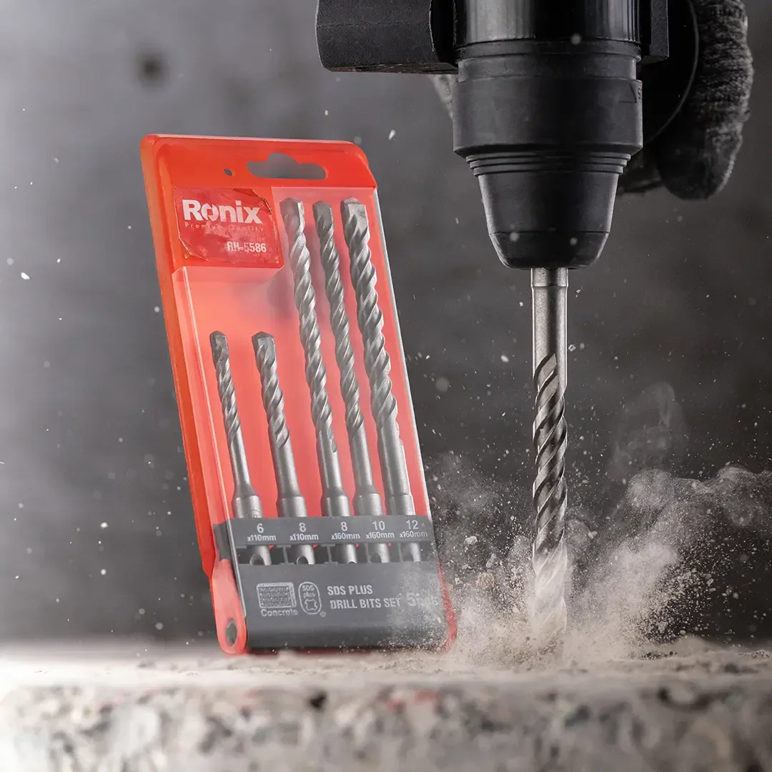 SDS Plus Drill Bit set( 5Pcs)-Plastic Box