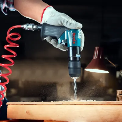 Air Drill with Keyless Chuck
