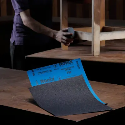 Blue Latex Waterproof Sand Paper P80